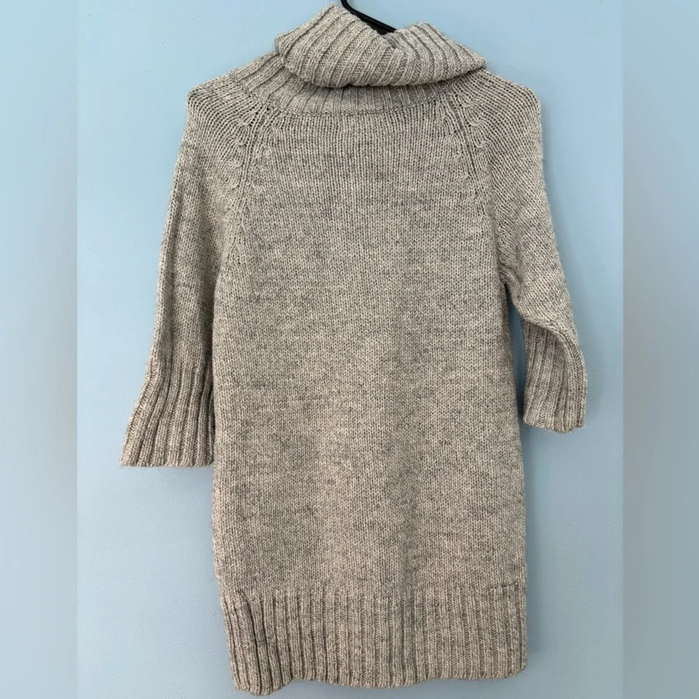 Fenn Wright Manson Size Small Gray Acrylic Wool Blend Turtleneck Cable Sweater
